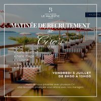 Job dating Majestic Cannes le 03 juillet 2026